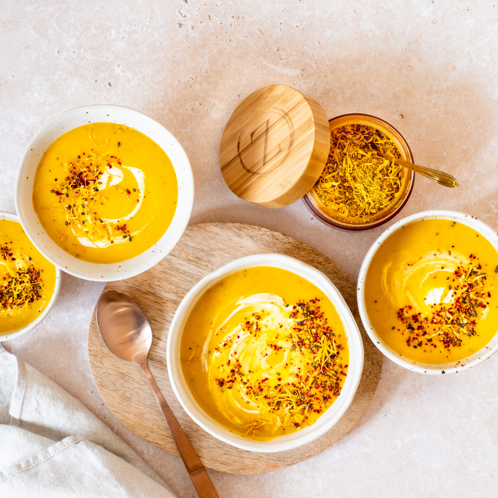 Sonnenkuss im Herbst – Kürbis-Süsskartoffel-Suppe mit Orange & Zauberformel Magic